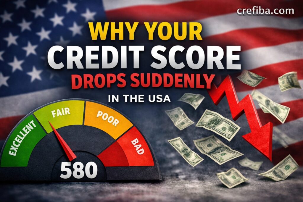 Reasons why a credit score drops suddenly in the USA